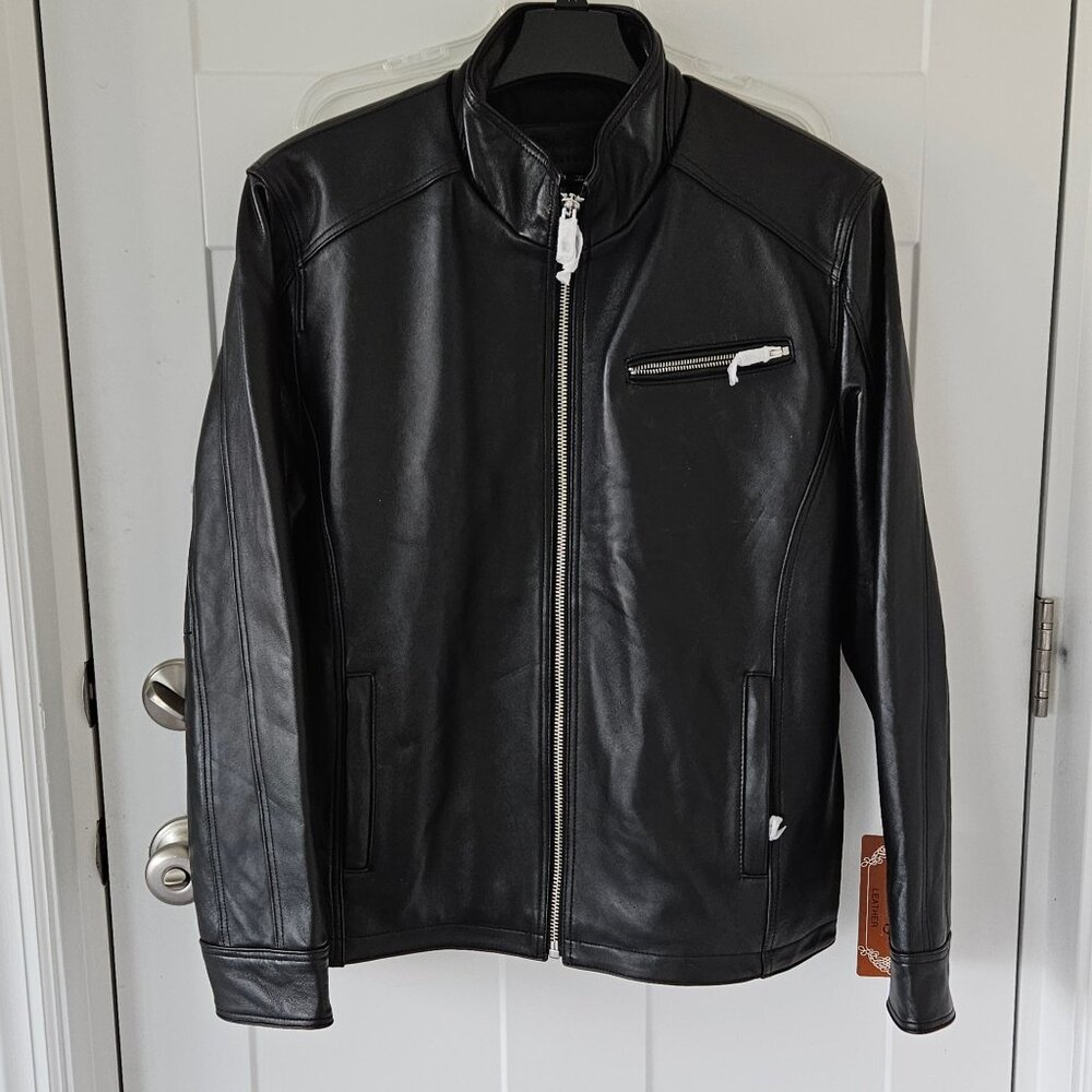 Men's Black Leather Jacket